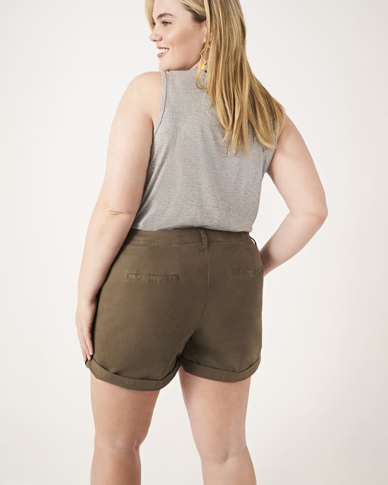 Plus size khaki shorts sale